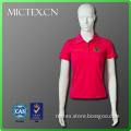 100% cotton clothes women new design rose red polo t shirt